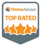 HAd3 HomeAdvisor Top Rated badge with five stars