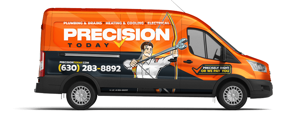Precision Today HVAC truck heading out for repair job