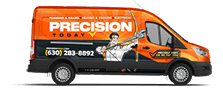 Precision Today HVAC truck heading out for repair job
