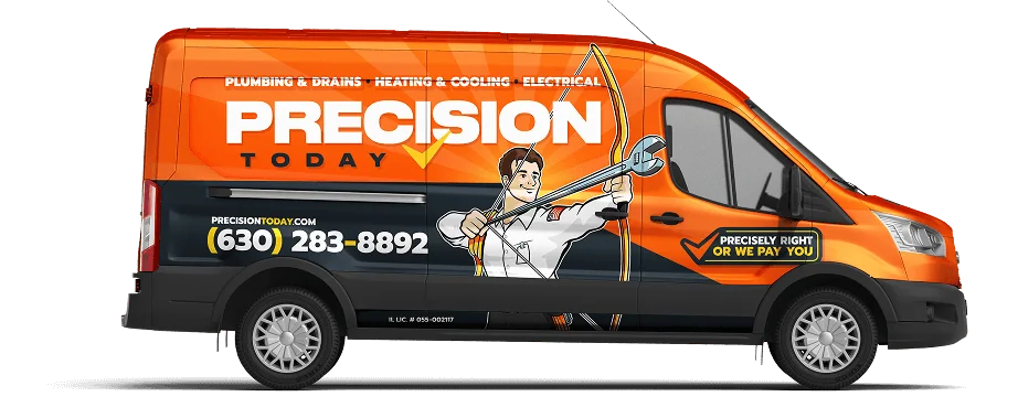 Precision Today HVAC truck heading out for repair job